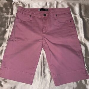 Kut from the Kloth Pink Denim Bermuda Shorts Size 4